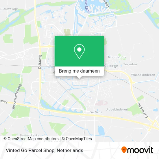 Vinted Go Parcel Shop kaart