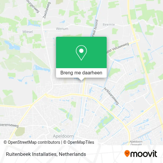 Ruitenbeek Installaties kaart