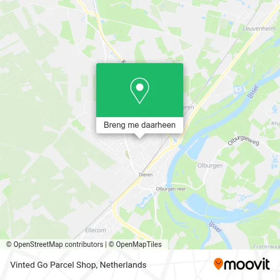 Vinted Go Parcel Shop kaart