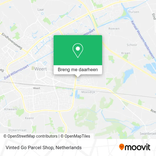 Vinted Go Parcel Shop kaart