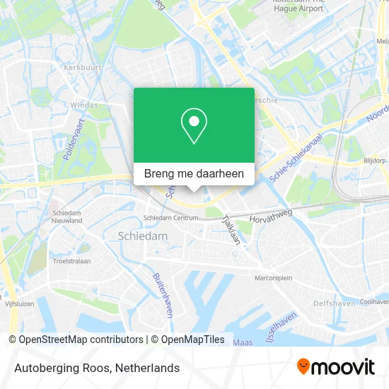 Autoberging Roos kaart