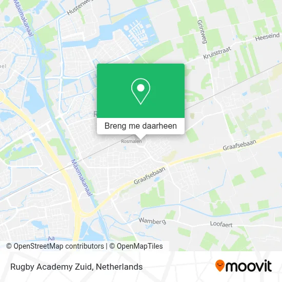 Rugby Academy Zuid kaart