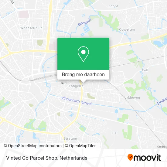 Vinted Go Parcel Shop kaart