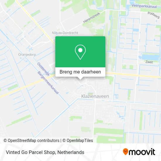 Vinted Go Parcel Shop kaart