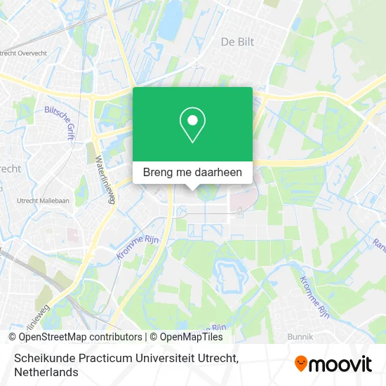 Scheikunde Practicum Universiteit Utrecht kaart