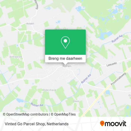 Vinted Go Parcel Shop kaart