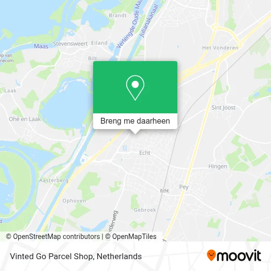 Vinted Go Parcel Shop kaart