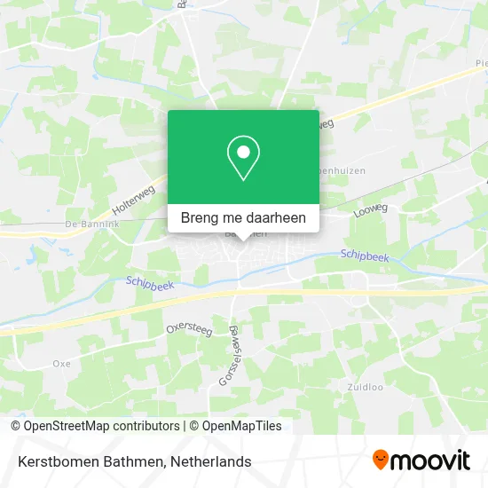 Kerstbomen Bathmen kaart
