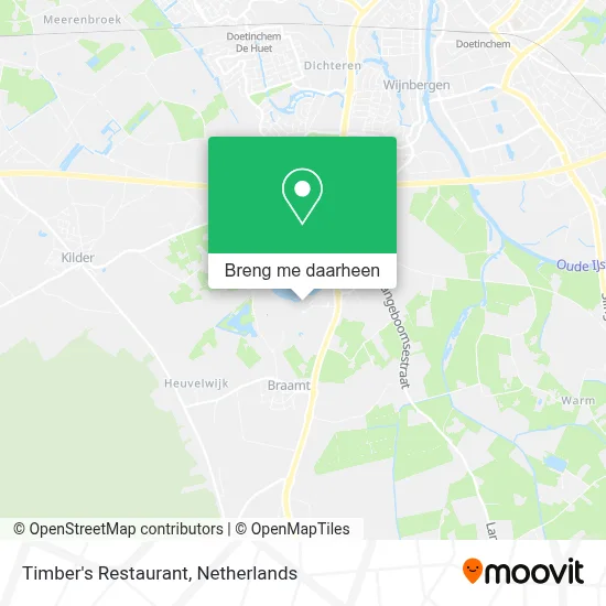 Timber's Restaurant kaart