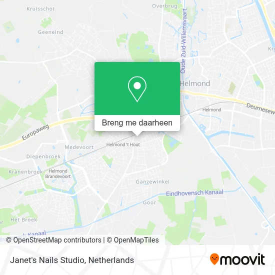 Janet's Nails Studio kaart