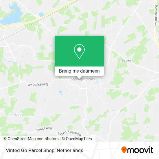 Vinted Go Parcel Shop kaart