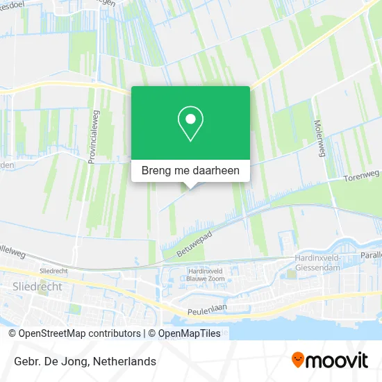 Gebr. De Jong kaart