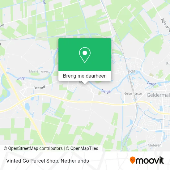 Vinted Go Parcel Shop kaart