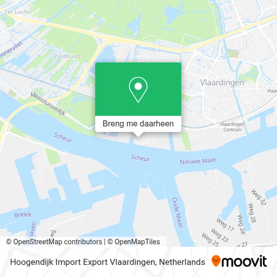 Hoogendijk Import Export Vlaardingen kaart