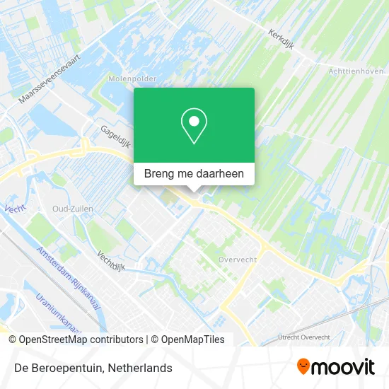 De Beroepentuin kaart
