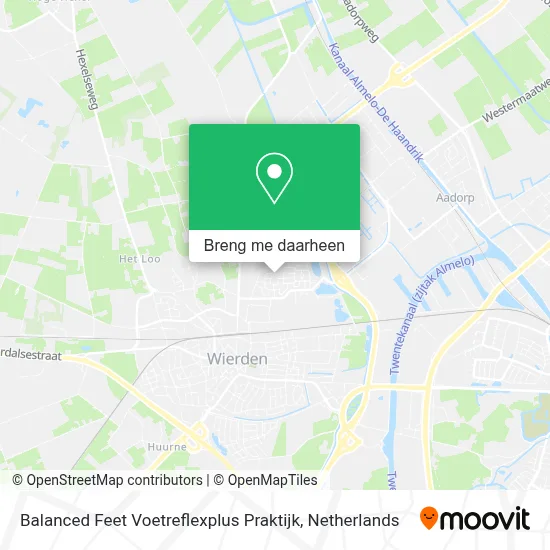 Balanced Feet Voetreflexplus Praktijk kaart