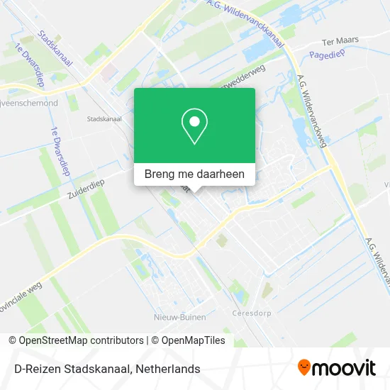 D-Reizen Stadskanaal kaart