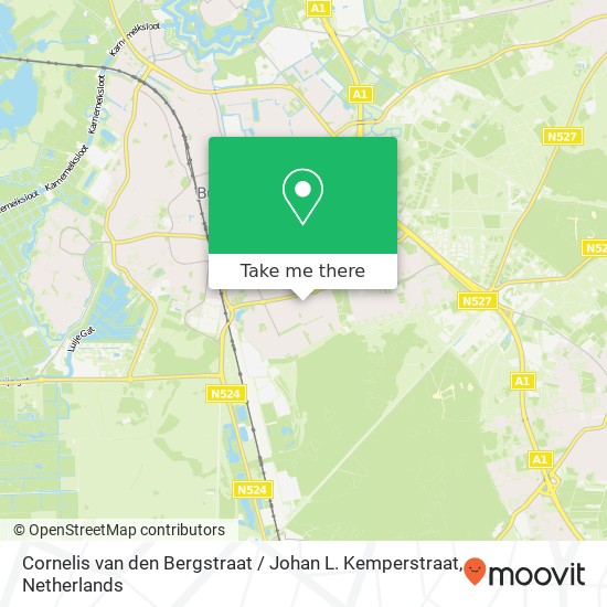 Cornelis van den Bergstraat / Johan L. Kemperstraat kaart