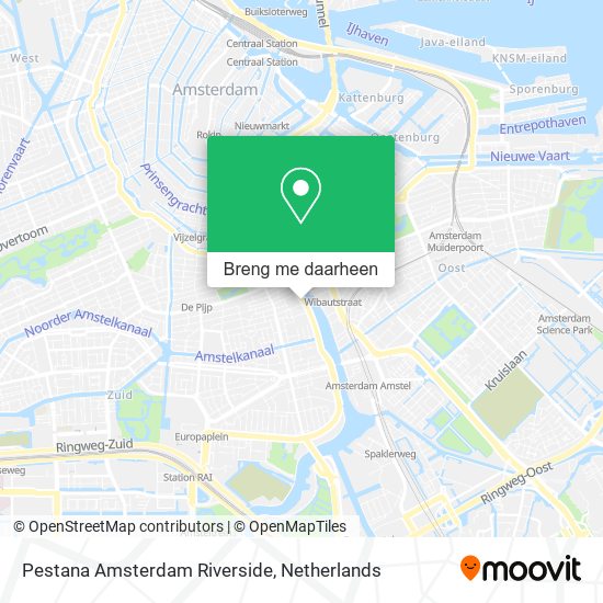 Pestana Amsterdam Riverside kaart