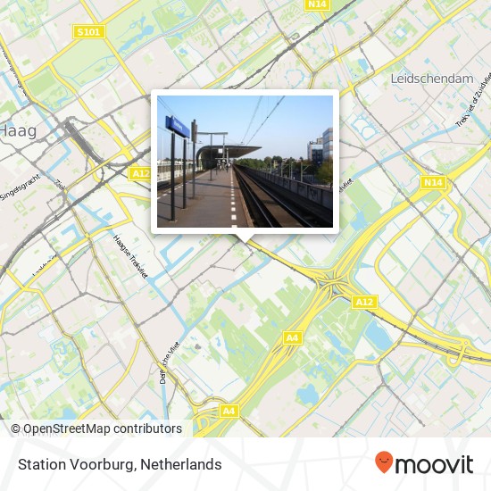 Station Voorburg kaart