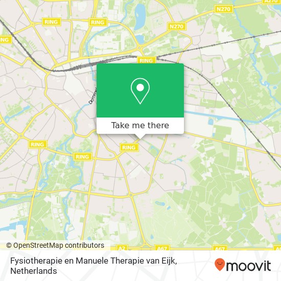 Fysiotherapie en Manuele Therapie van Eijk kaart