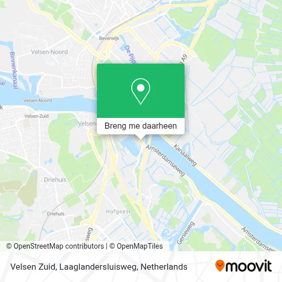 Velsen Zuid, Laaglandersluisweg kaart