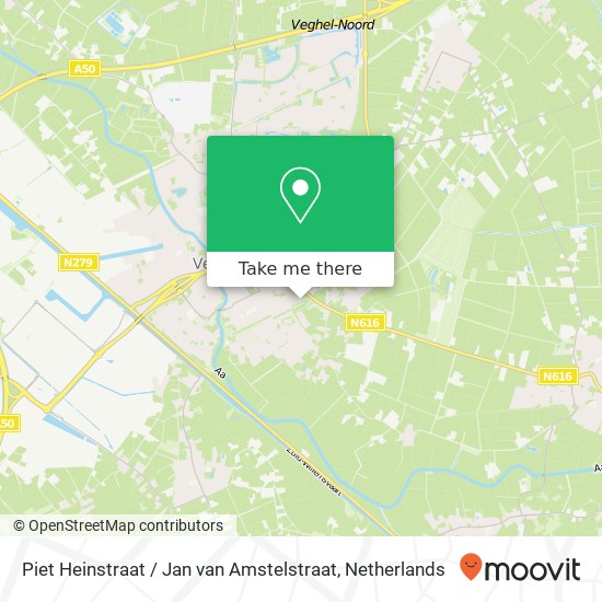 Piet Heinstraat / Jan van Amstelstraat kaart