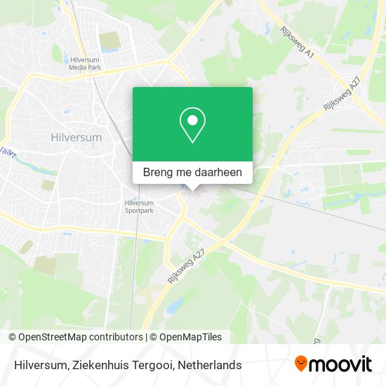 Hilversum, Ziekenhuis Tergooi kaart