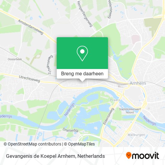 Gevangenis de Koepel Arnhem kaart