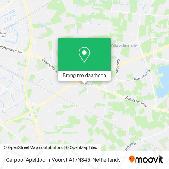 Carpool Apeldoorn-Voorst A1 / N345 kaart