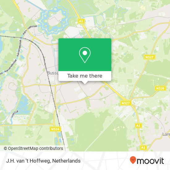 J.H. van 't Hoffweg kaart