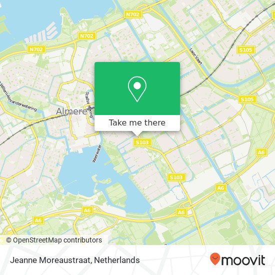 Jeanne Moreaustraat kaart