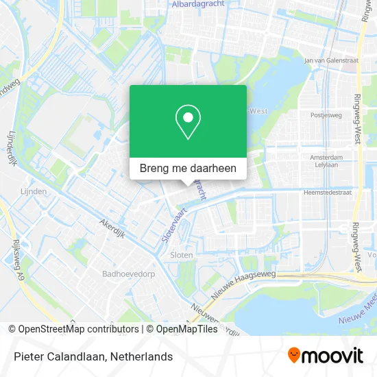 Pieter Calandlaan kaart
