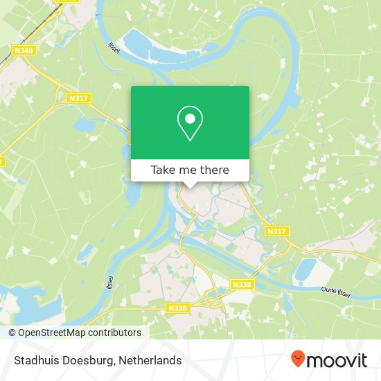 Stadhuis Doesburg kaart