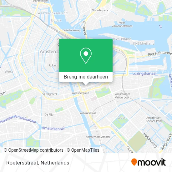 Roetersstraat kaart