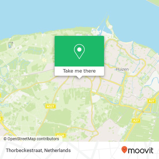 Thorbeckestraat kaart