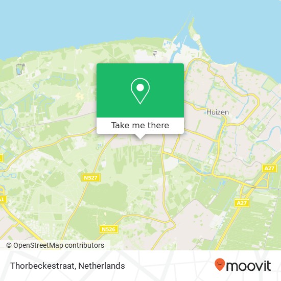 Thorbeckestraat kaart