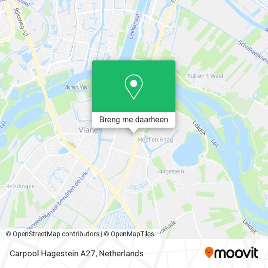 Carpool Hagestein A27 kaart