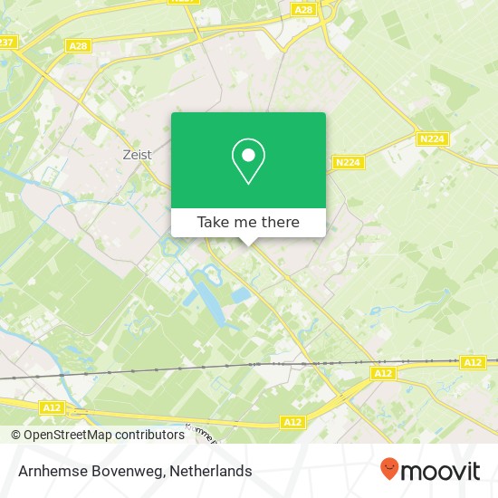 Arnhemse Bovenweg kaart