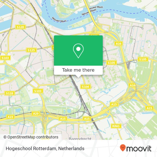 Hogeschool Rotterdam kaart