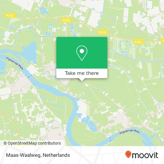 Maas-Waalweg kaart