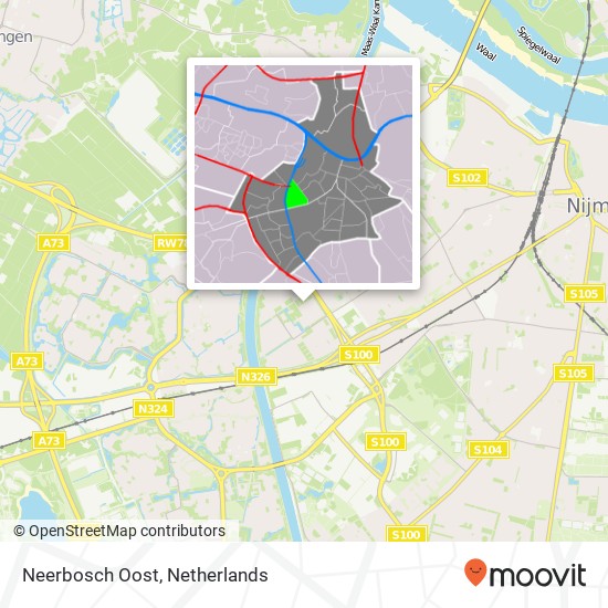 Neerbosch Oost kaart