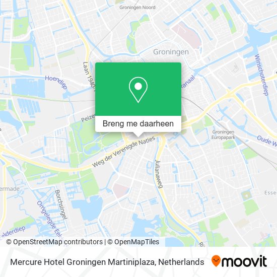 Mercure Hotel Groningen Martiniplaza kaart