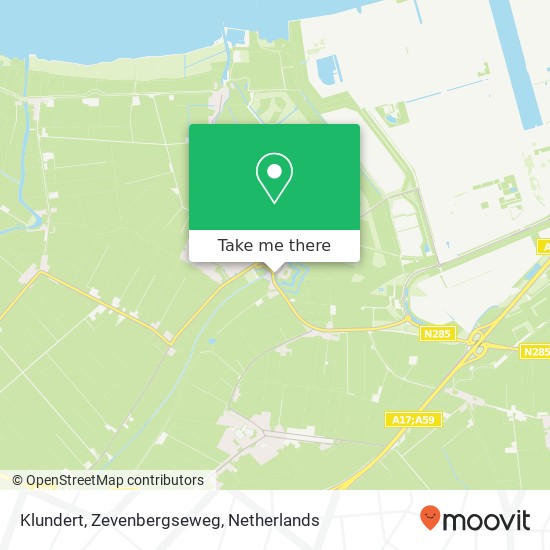 Klundert, Zevenbergseweg kaart