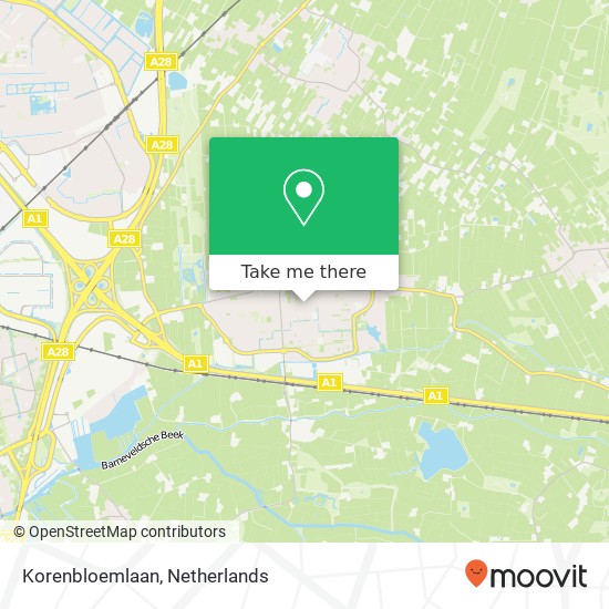 Korenbloemlaan kaart