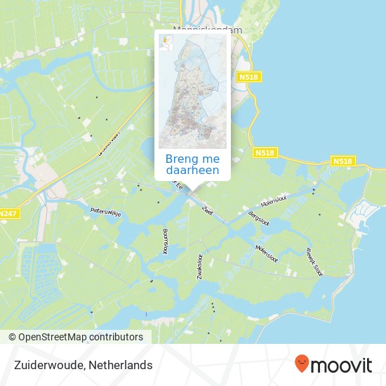 Zuiderwoude kaart