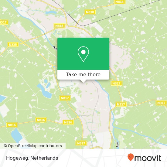 Hogeweg kaart