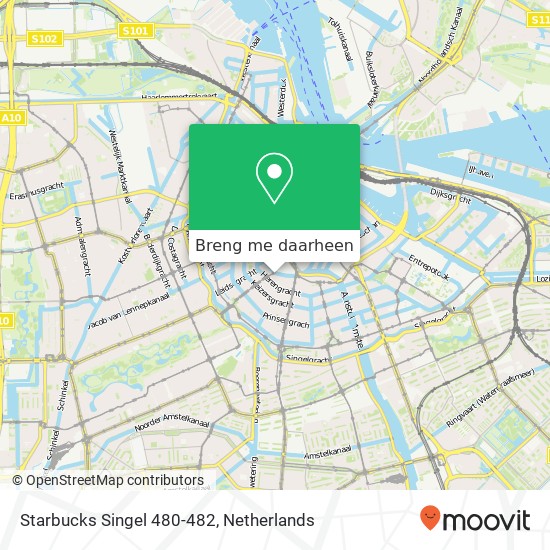 Starbucks Singel 480-482 kaart