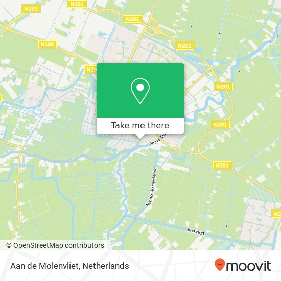 Aan de Molenvliet kaart