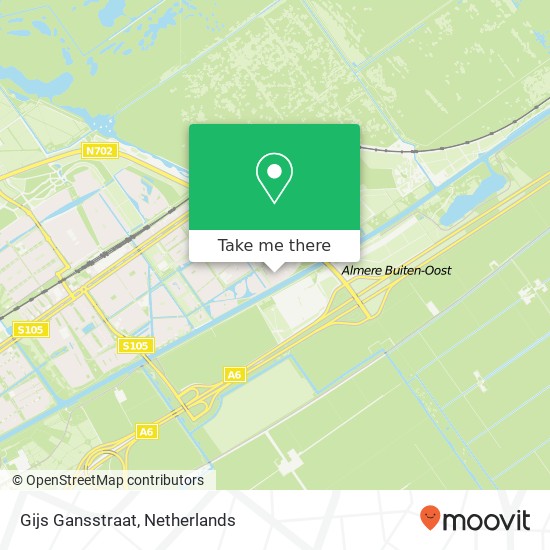Gijs Gansstraat kaart
